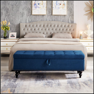 Banc de lit polyvalent avec beaucoup de rangement, parfait pour les chambres à coucher, les salons et les couloirs, améliorant à la fois la fonctionnalité et le style.