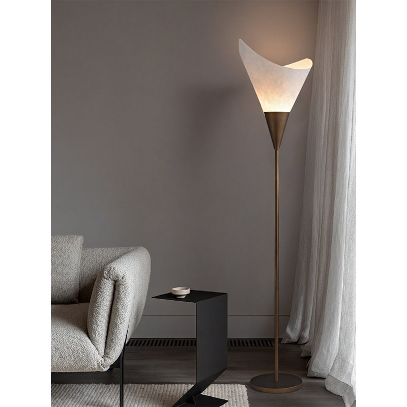 Minimalist Modern Metal-framed DuPont Paper Floor Lamp