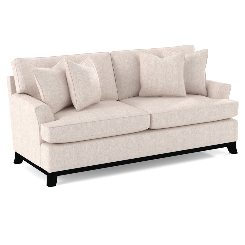 Oaks Way Sofa, White Sugar Performance; 0863-91, Black Finish