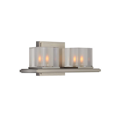 Naples 2 LT Satin Nickel Bath Wall Sconce Kalco