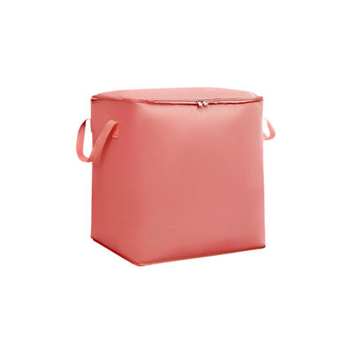  Double Zipper Storage Bags Large Moving Packing Bags, Closet Organizers and Storage, Heavy Duty Clothes Storage Bins Containers for Blanket, Comforter, Pillow, Bedding, Pink