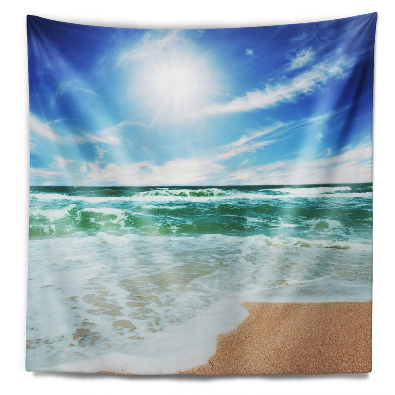 Tapisserie sur la plage, H 50 po x l 60 po