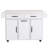 Kitchen Island with Trash Can Storage Cabinet, Kitchen Cart with Drop Leaf, Spice Rack, Towel Rack and Drawer, Rolling Kitchen Island on Wheels with Adjustable Shelf-1754060872