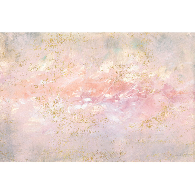 À travers le brouillard rosé et doré, H 8 po x l 12 po, Toile encadrée, Érable