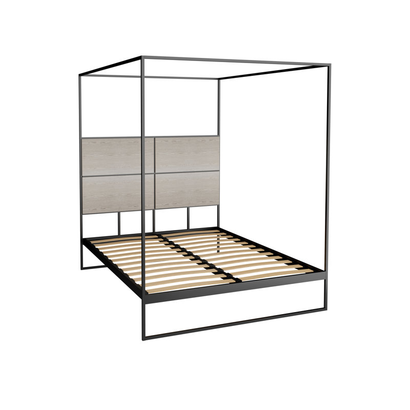 Euclid Bed, Double (4'6), Matt Black