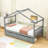 Twin Size Wooden House Bed With Drawers-679024195