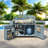 Outdoor Kitchen Island With Raised Shelf, Stainless Steel Top, Internal Storage Racks, Adjustable Shelves And Spice Rack-1667358398