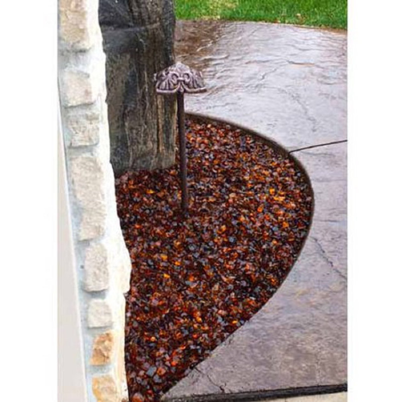 Verre de foyer Dragon, Ambre, H 11 po x l 9 po x P 4 po