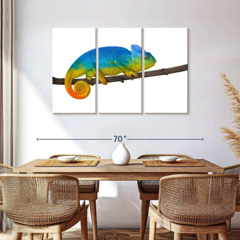 Brampt Vibrant Blue Chameleon, 36" H x 57" W