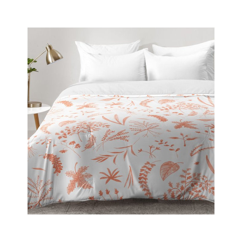 Ensemble d'édredon prairie sauvage, Édredon pour très grand lit + 2 très grandes ta, Rosé