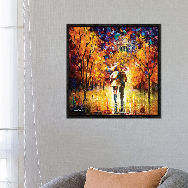 London Saint James Park I by Leonid Afremov - Painting on Canvas, 66.04 cm H x 66.04 cm W, Black Framed Canvas