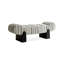 Banc rembourré en bois massif noir-481369067