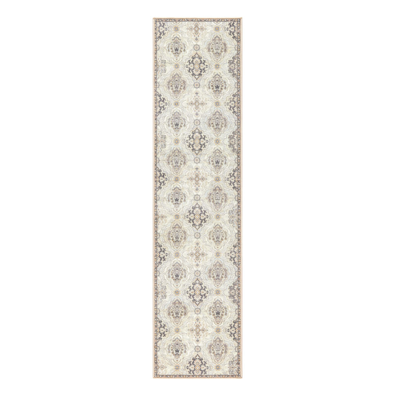 Town & Country Avani Everwash Washable Non-Slip Backing Area Rug Beige, Runner 1'7" x 6'6"