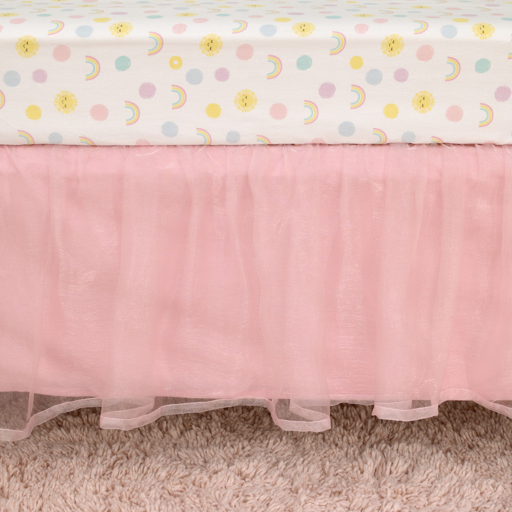 Pink tulle bed clearance skirt pottery barn