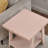 Contemporary Wood Shelf End Table, Pink
