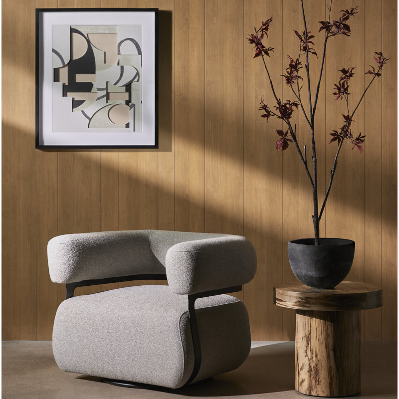 Gareth Swivel Barrel Chair, Torrance Silver