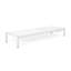 Chaise longue blanche avec siège en filet flexible et profondeur d'assise réglable