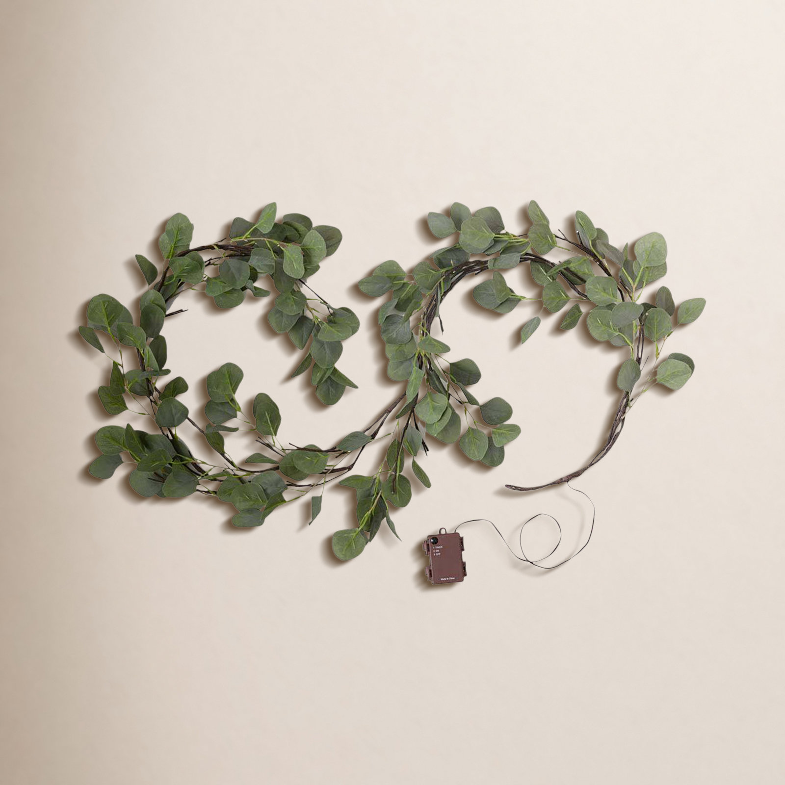 20.5'' in. Lighted Faux Eucalyptus Garland