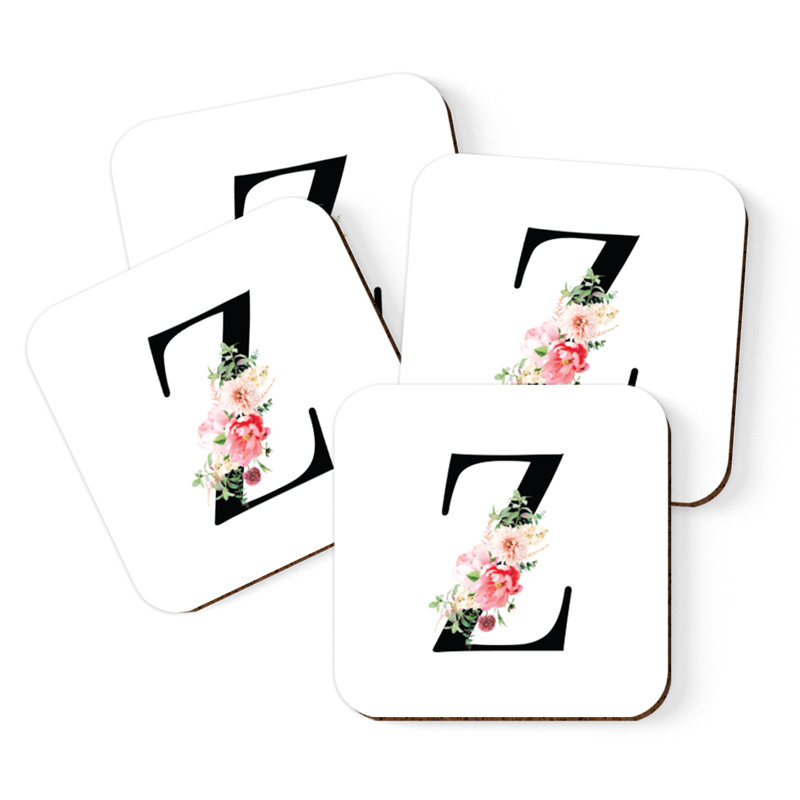 Sous-verre à motif floral rosé, Z