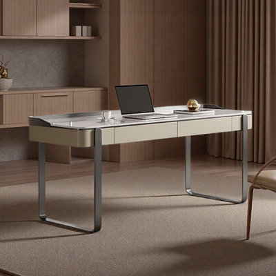 Bureau moderne à panneau en pierre