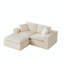Chenille blanche moderne 2 - nuage de siège, tissu, particules d'éponge à haute densité, convient aux appartements de couleur, doux et, rembourrage, comme conception, bureaux