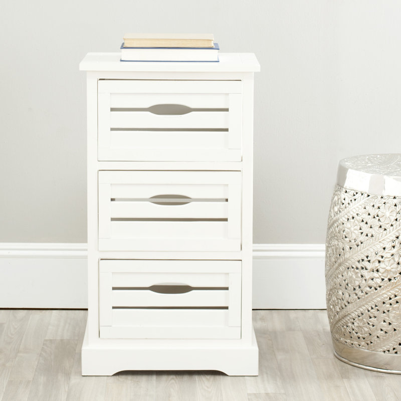 Regan Solid Wood Accent Chest, Distressed Cream