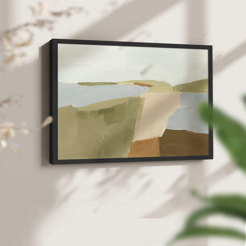 Stacked Landscape II - Reproduction encadrée - Restickable, Noir, noir, noir, noir, H 16 po x l 20 po