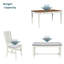 Ensemble de table de salle à manger en bois Mid-Century 6 pièces, ensemble de table de cuisine avec tiroir, chaises rembourrées et banc-130154982-130154984-130154983