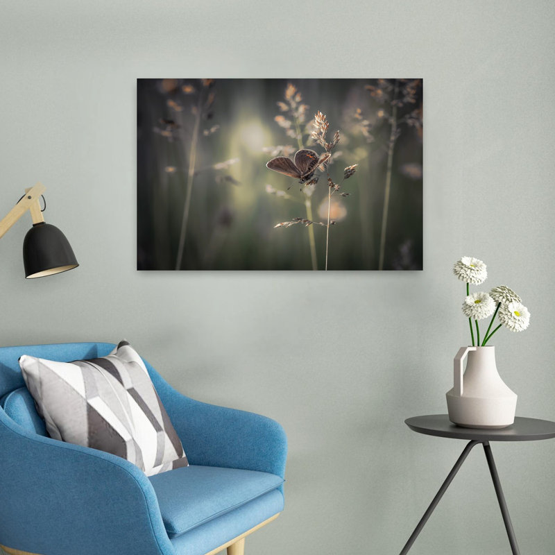 Art contemporain, art papillon d'été, H 24 po x l 16 po