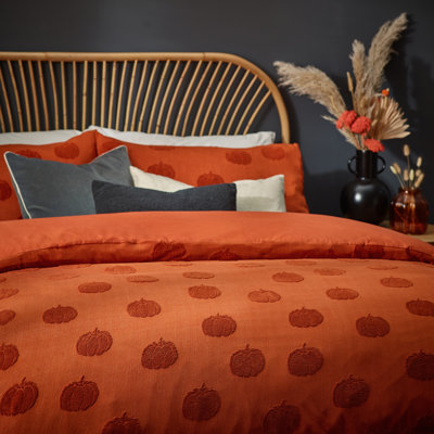 furn. Cotton Floral Duvet Cover Set with Pillowcases