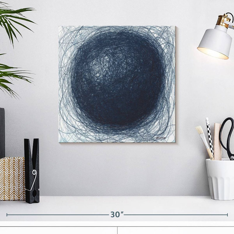 Avery Blue Sphere, 16" H x 16" W