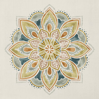 Summer Mandala IV - Wrapped Canvas Painting