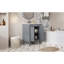 Meuble-lavabo 24 po avec lavabo supérieur, meuble de rangement moderne à 2 niveaux, meuble-lavabo simple, grandes tablettes de rangement-696219259