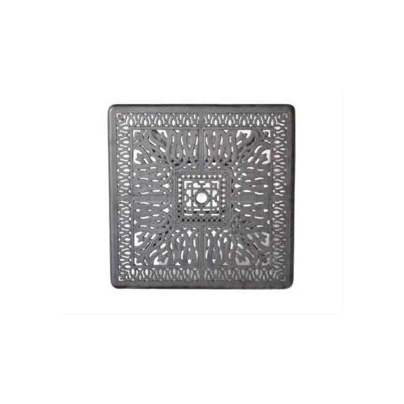 Allene Square Metal Outdoor Dining Table With Umbrella Hole , in. W in. D, 64" L x 64" D