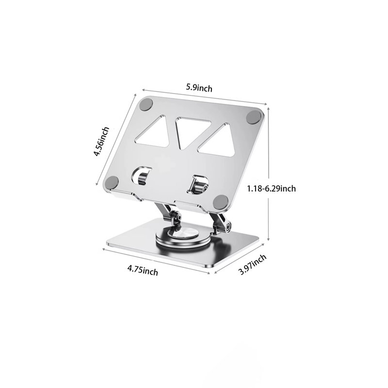 Universal 360° Rotating Tablet Stand For Ipad And Smartphones, Silver