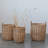3 Piece Woven Rattan Storage Baskets Set