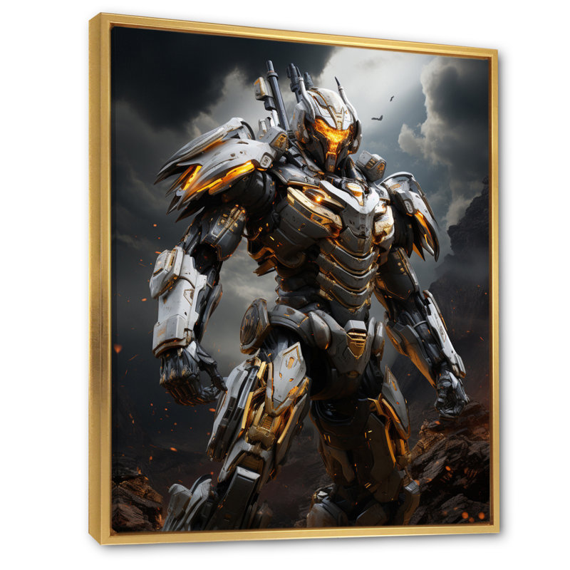 Villian Transformer II, Cadre flottant doré, H 40 po x l 30 po x P 1,5 po