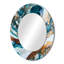 «Otylia Ocean Marble Hald Circle Abstract I», miroir mural décoratif en marbre bleu-562655303-562655416