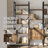 70" Industrial Bookshelf, Large 5-Tier Triple Bookcase with Storage Cabinet, 14-Shelf Display Unit, Metal Frame Etagere Furniture for Living Room, Bedroom, Home Office-301349600-286747416