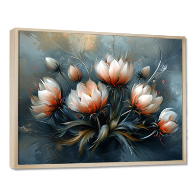 Iretha gris, chardon d'hiver, chanson Harmony IV - Thistle Large, art mural