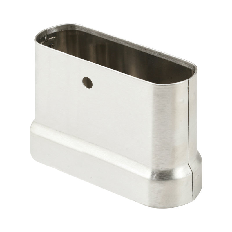 Sabot de pilastre, convient aux pilastres de 5 po, fabrication en acier inoxydable, extrémité ovale (paquet simple)