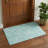 3' X 5' Teal And Ivory Paisley Washable Area Rug With UV Protection