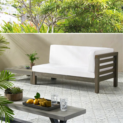 Right Corner Bench And Coffee Table, White