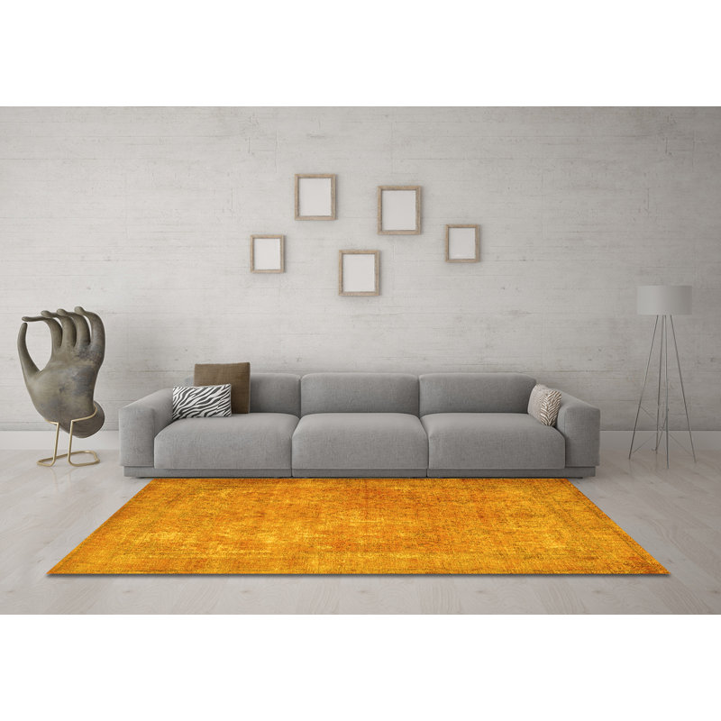 Washable Oriental Indoor Rug, Round 6'