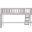 Lit mezzanine bas gris simple avec glissade - Polyvalent choix de chambre à coucher Space Prospect