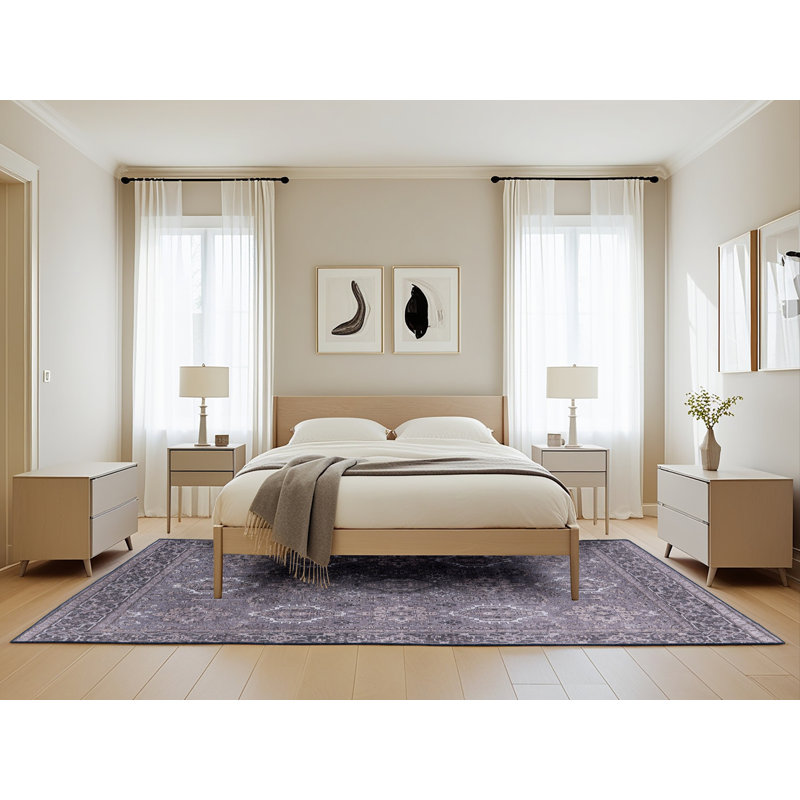 Tapis oriental gris Arakadz, Rectangle 5 pi x 8 pi