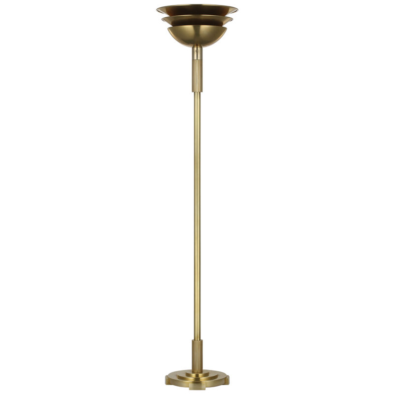 Ralph Lauren Langton 70" Torchiere Floor Lamp, Natural Brass, Natural Brass