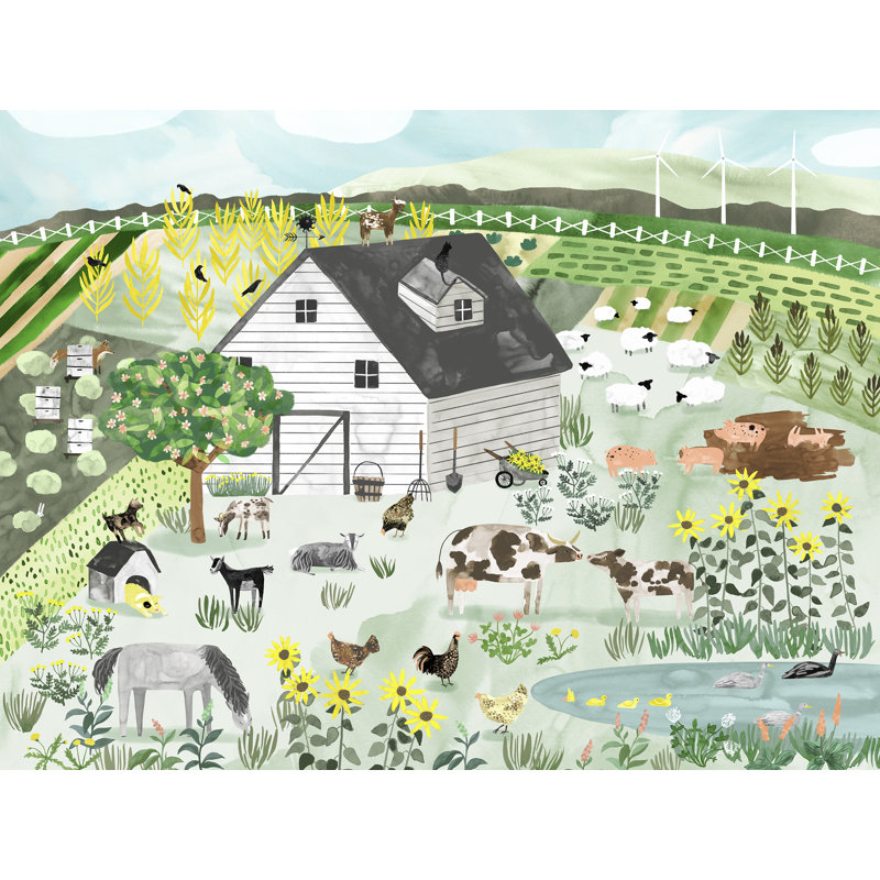Art sur toile Antenore Farm Life, H 24 po x L 32 po x l 1,25 po