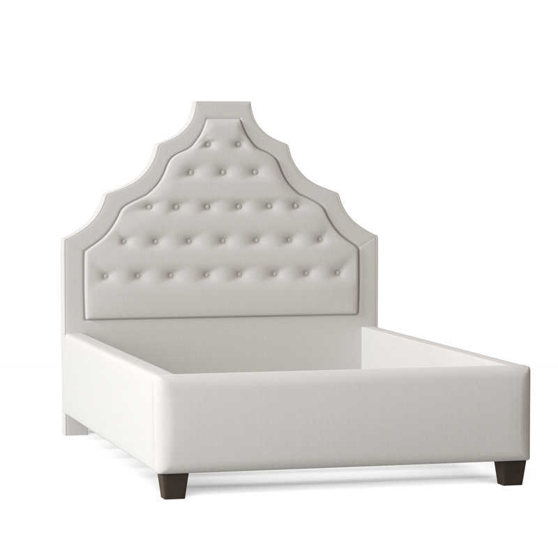 Lexi Upholstered Bed, California King, Bella Black Performance Velvet, Brown Mahogany