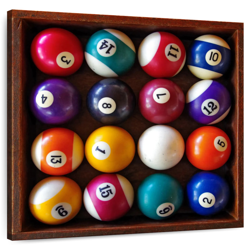 Ensemble de boules de billard Senne, H 20 po x l 20 po